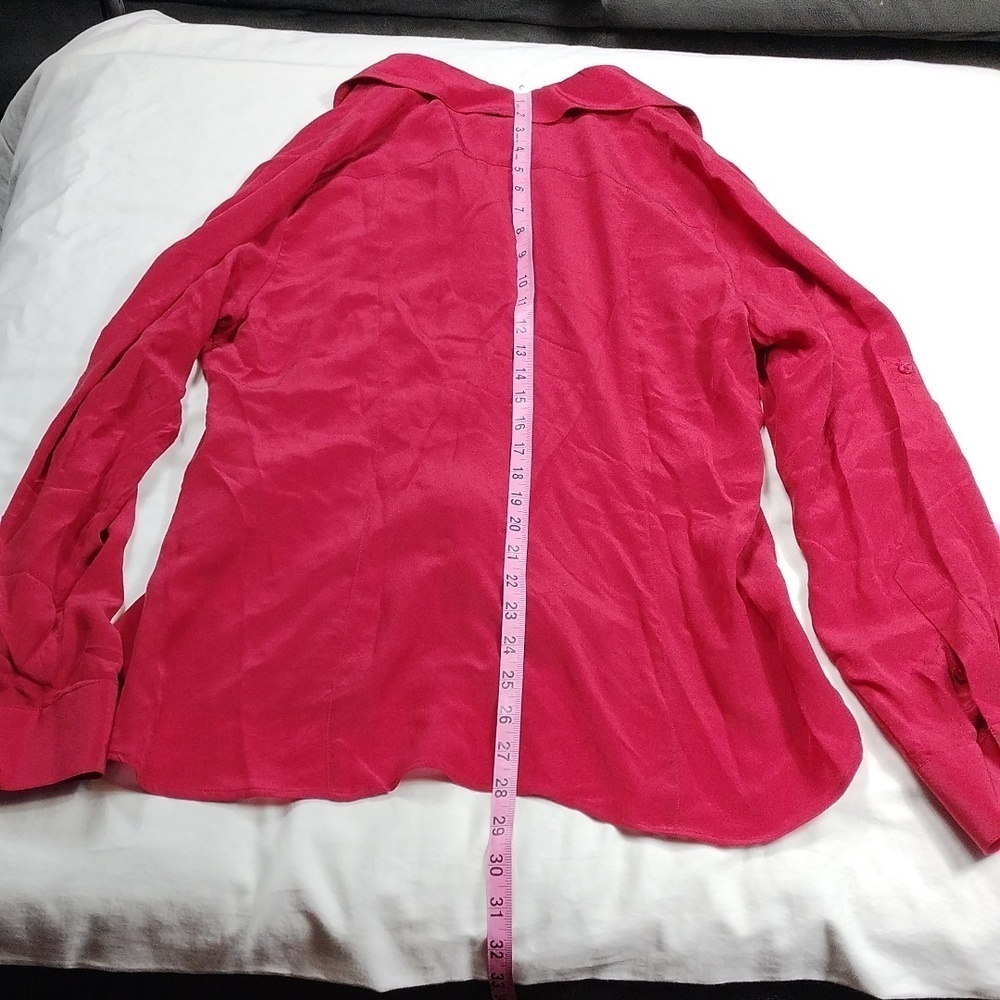 Tommy Bahama 100% silk women's long sleeved button down blouse size large - Picture 11 of 14